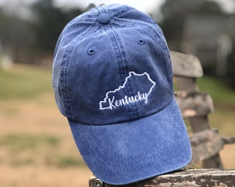 Kentucky State Hat, State outline, Embroidered hat, State hat, Embroidered Kentucky Hat