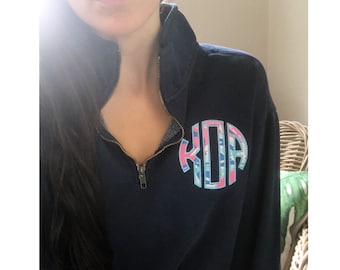 Monogrammed Quarter Zip, Sweatshirt Pullover, Comfort Colors, Sweatshirt, Monogram Quarter Zip, Monogram quarter zip, Monogram jacket