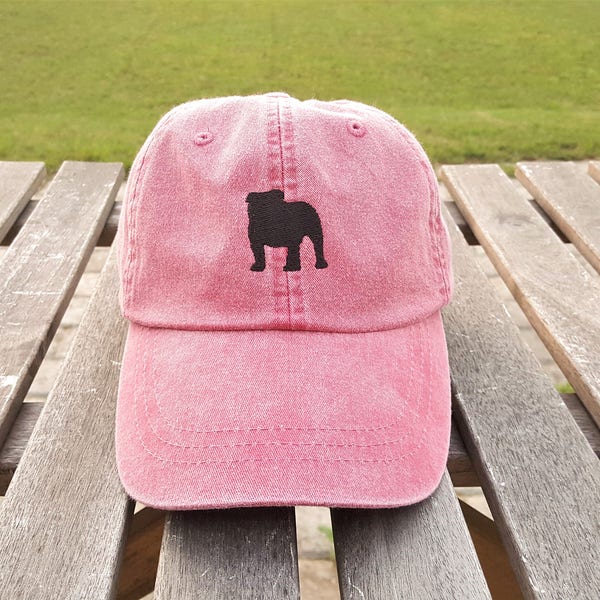 Bulldog hat, Monogrammed Bulldog Baseball Cap, Bulldog, Bulldog hat,