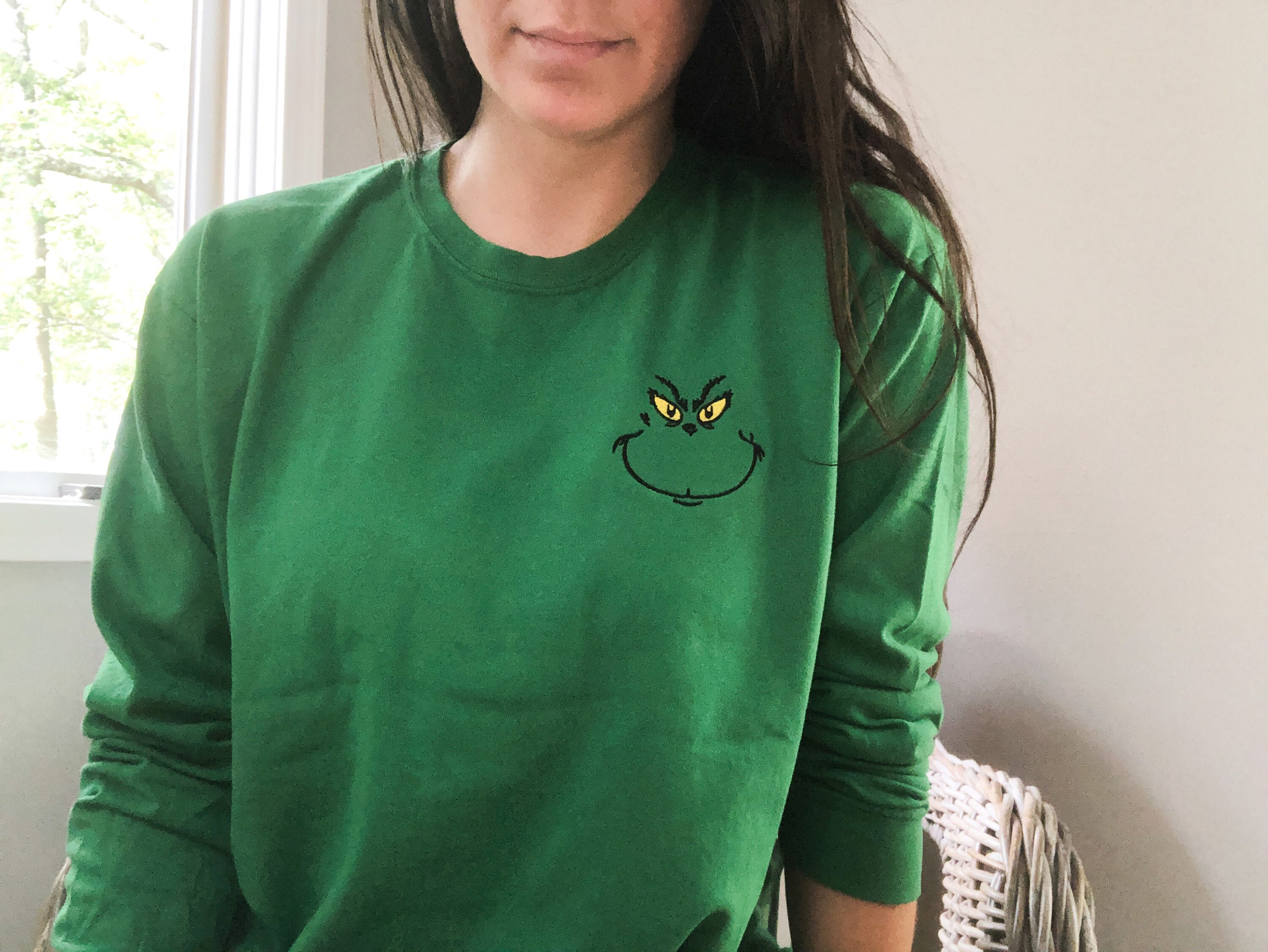 Christmas Grinch Shirt, Comfort Colors Long Sleeve Tee, Christmas Shi…