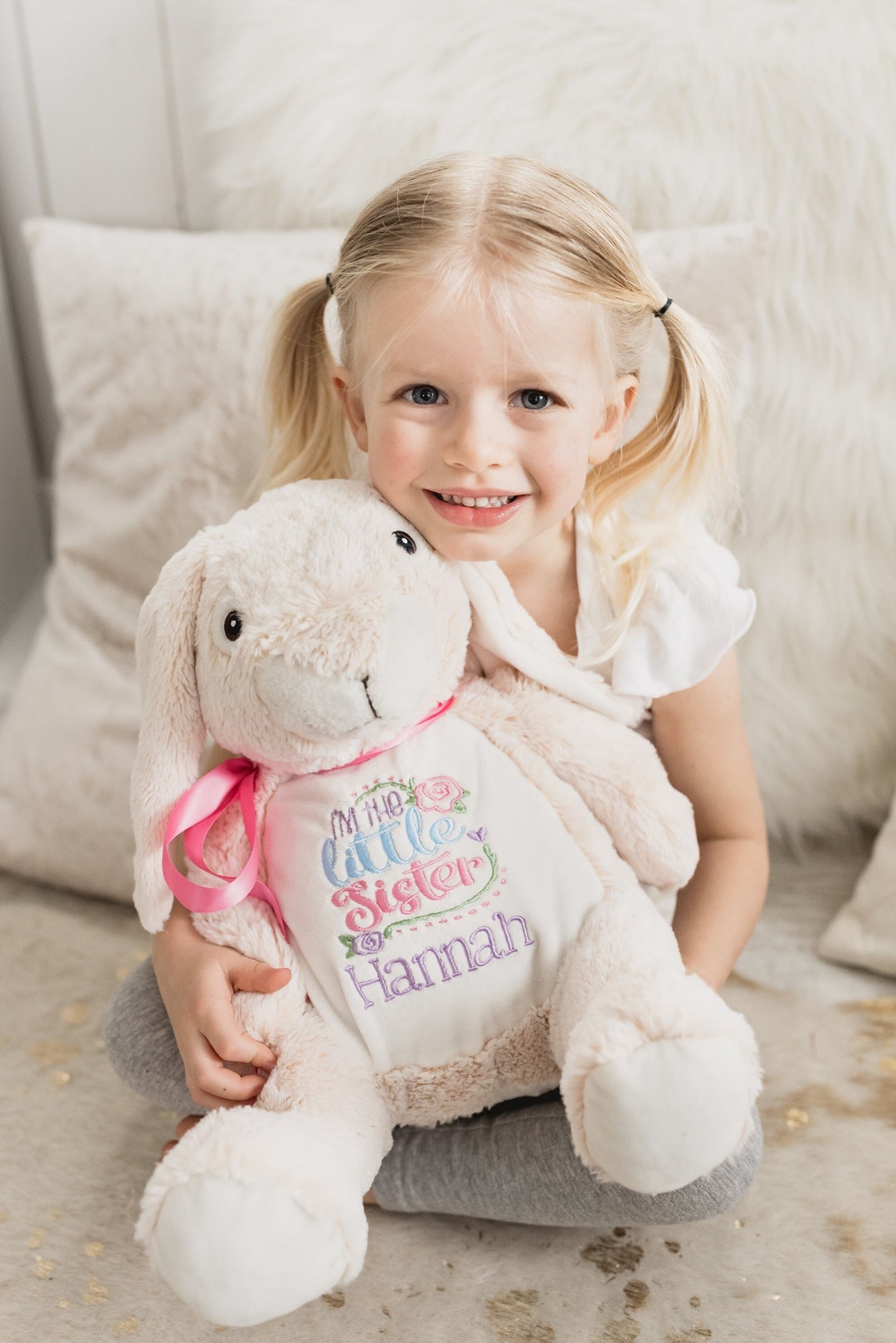 Personalized Stuffed Animal, Personalized Bunny, Birth Stats Animal
