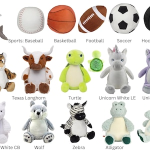 Personalized stuffed animal, embroidered, birth announcement animal, baby stat gift, new baby gift, personalized gift image 8