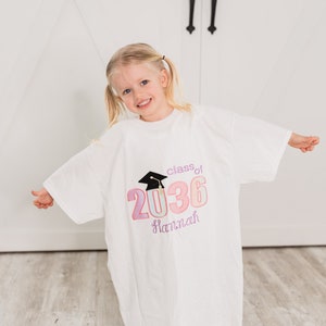 Grow With Me Graduation Shirt; Personalized, Class of 2030, 2031, 2032, 2033, 2034, 2035, 2036, 2037, 2038, 2039, 2040