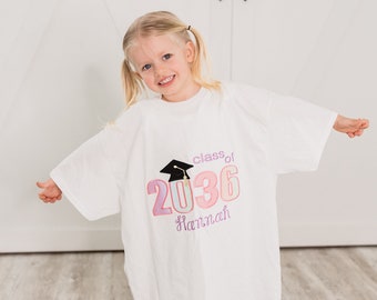 Grow With Me Graduation Shirt; Personalized, Class of 2030, 2031, 2032, 2033, 2034, 2035, 2036, 2037, 2038, 2039, 2040