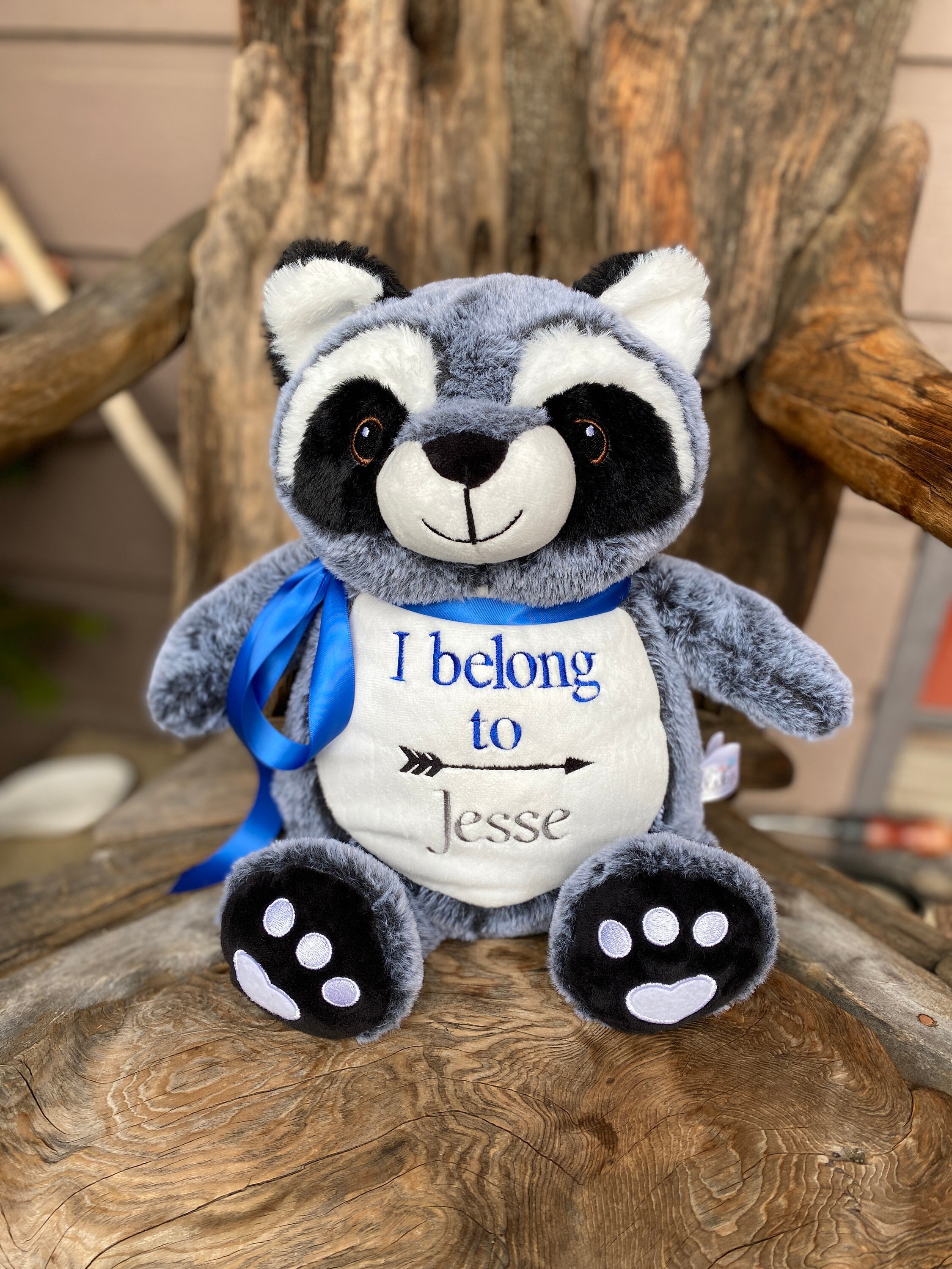 Personalized Embroidered Stuffed Animal: Baby Shower Keepsake