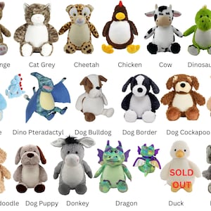 Personalized stuffed animal, embroidered, birth announcement animal, baby stat gift, new baby gift, personalized gift image 5