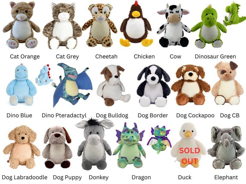 Personalized stuffed animal, embroidered, birth announcement animal, baby stat gift, new baby gift, personalized gift image 5