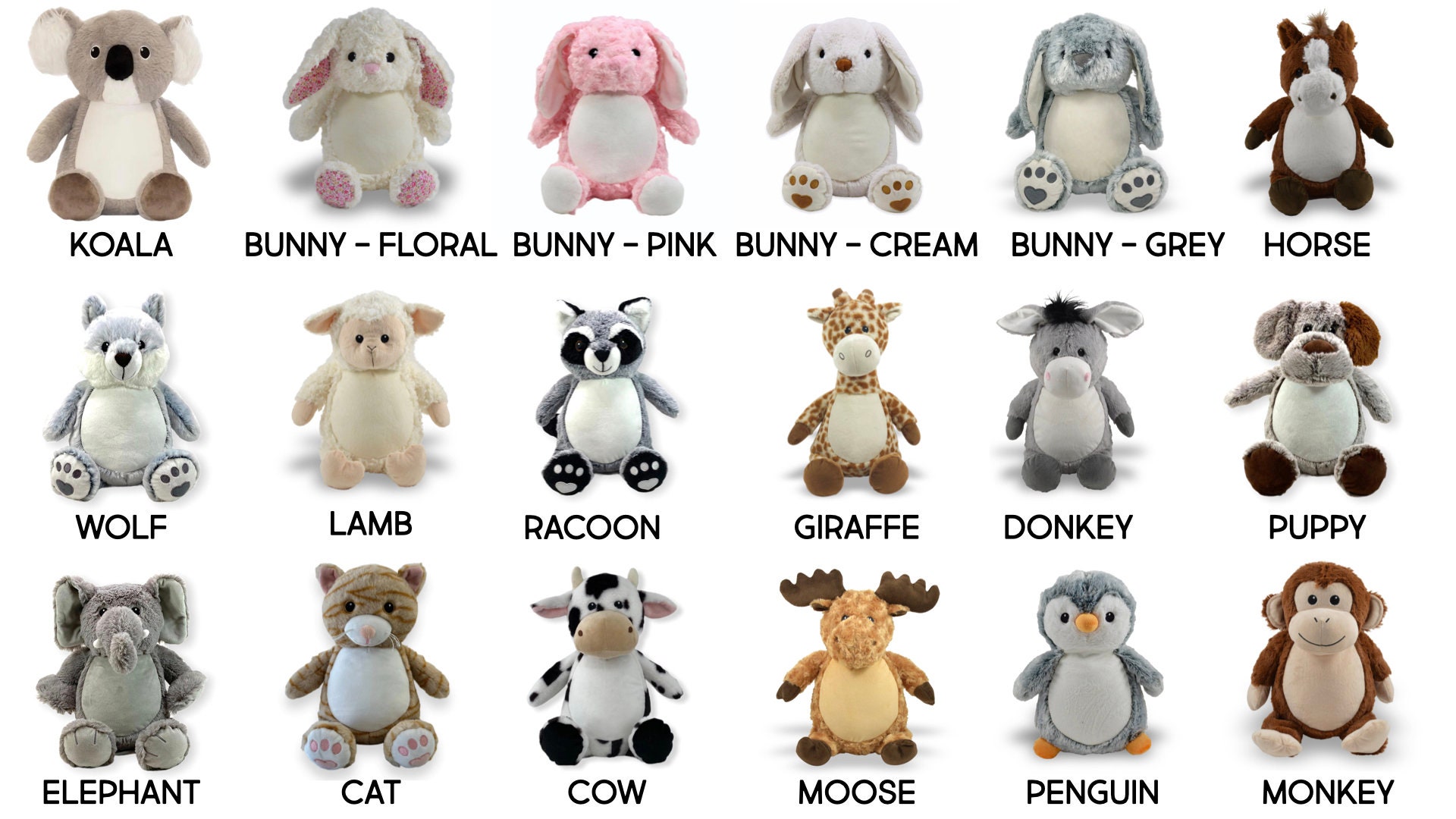 Personalized stuffed animal, embroidered, birth announcement animal, baby stat gift, new baby gift, personalized gift
