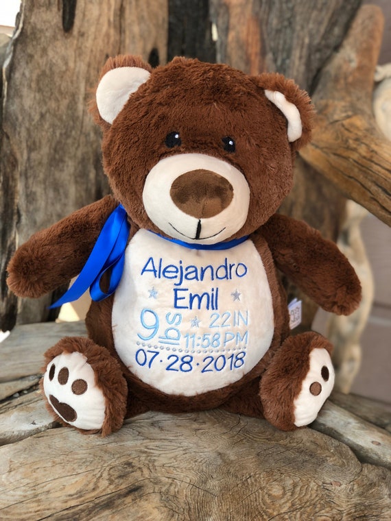 teddy bear with name embroidered