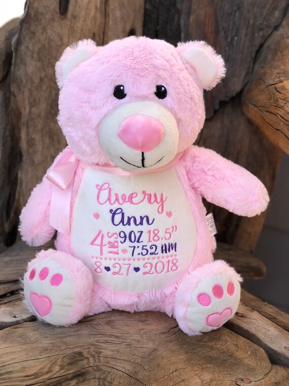 teddy bear with name embroidered