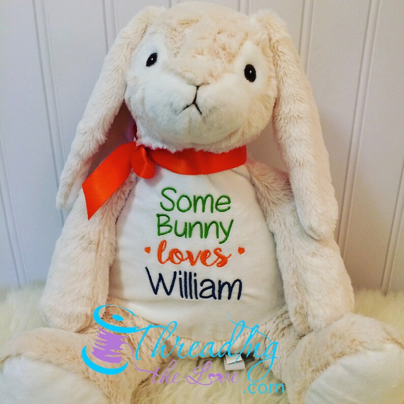 personalized plush bunny