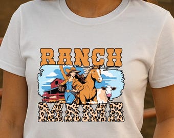 Ranch Mama T-Shirt | Leopard Print Cowgirl Graphic Tee