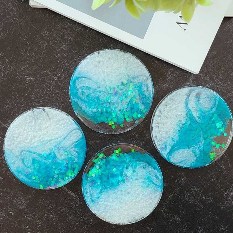 4 Pack Circle Silicone Coaster Molds for Resin Casting Etsy