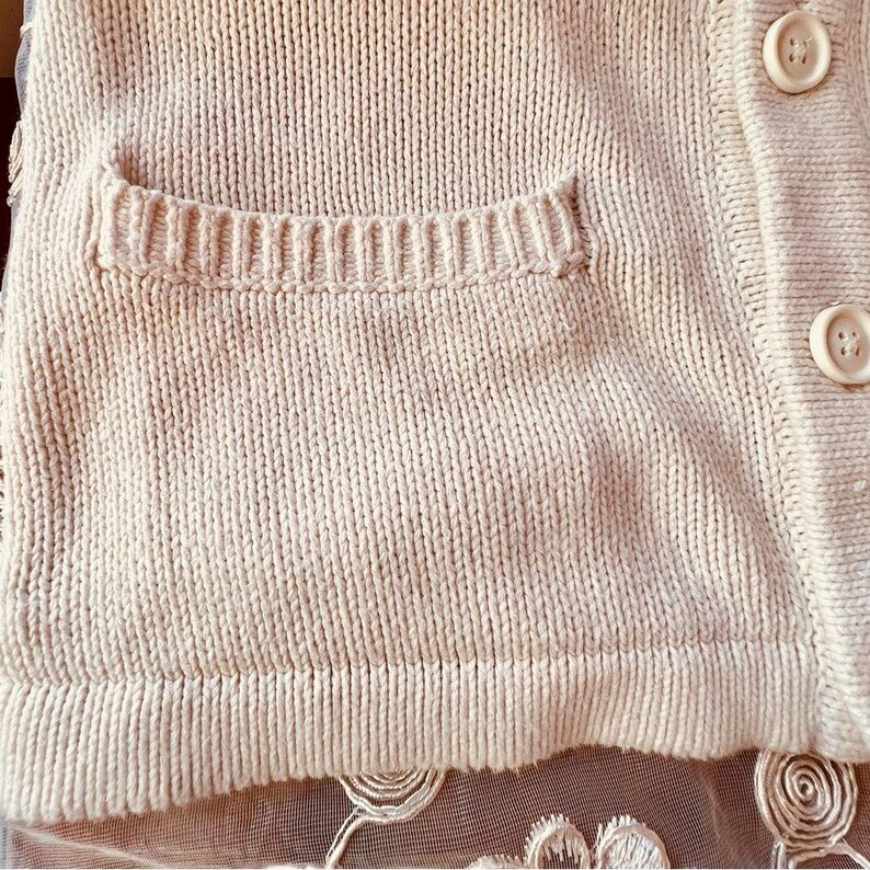 Urban Outfitters Cream and Burgundy Lettermens Button down Cardigan image 4