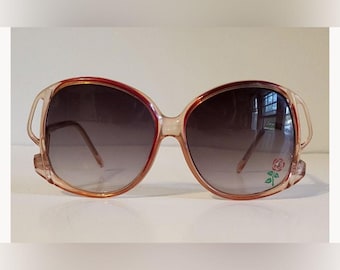 Elegante Vintage Oversized Retro Damen Sonnenbrille mit einem Farbverlauf in braun.