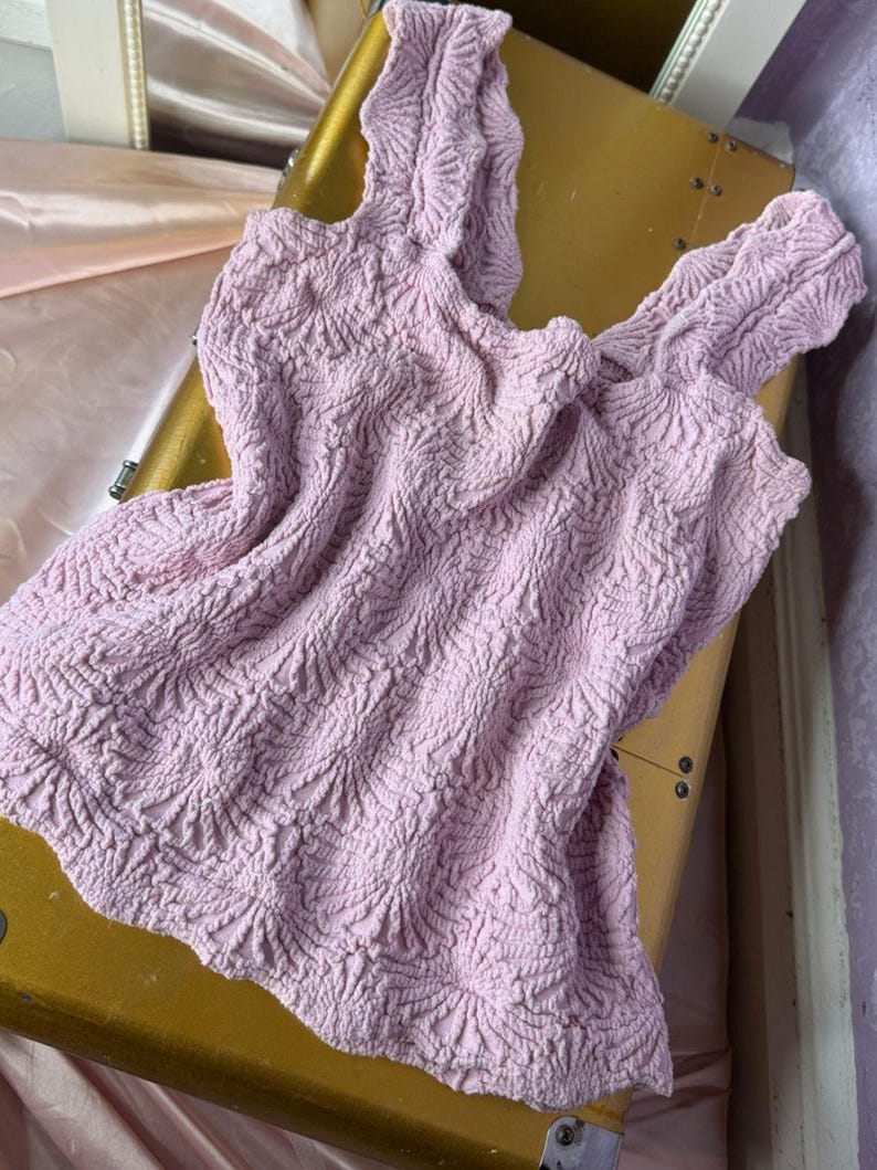 Free People Babyrosa Texturerat Linne med Fyrkantig Halsringning bild 6