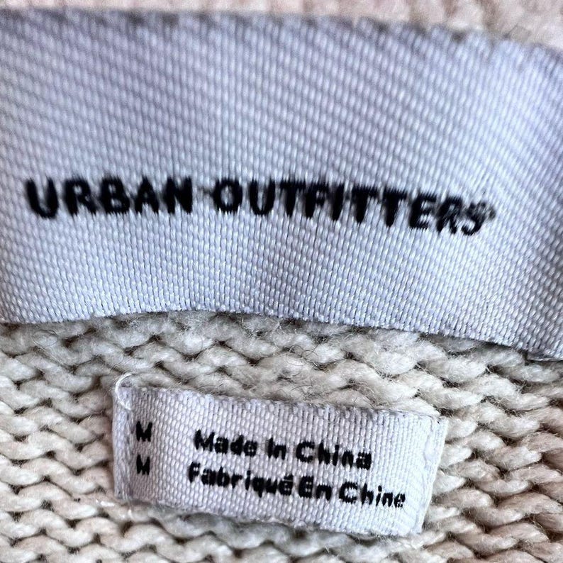 Urban Outfitters Cream and Burgundy Lettermens Button down Cardigan image 6