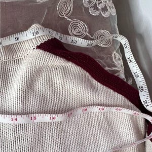 Urban Outfitters Cream and Burgundy Lettermens Button down Cardigan image 8