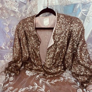 Sequin Blazer Rose Gold - Etsy