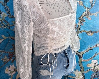 Vintage Y2K Guess Long-sleeve Knit Top With Rhinestones - XS - Etsy