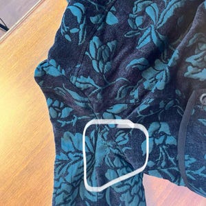 Elevenses from Anthropologie Quilted Double Breasted Pea Coat w Emerald Brocade image 12