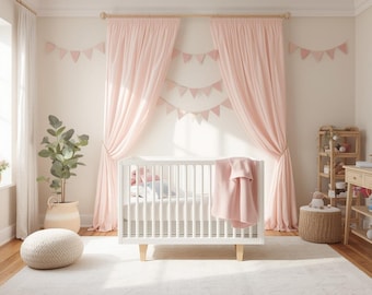 Wimpelkette aus Baumwollstoff: Kinderzimmer, Kinderzimmer, Hochzeit, Party Dekoration