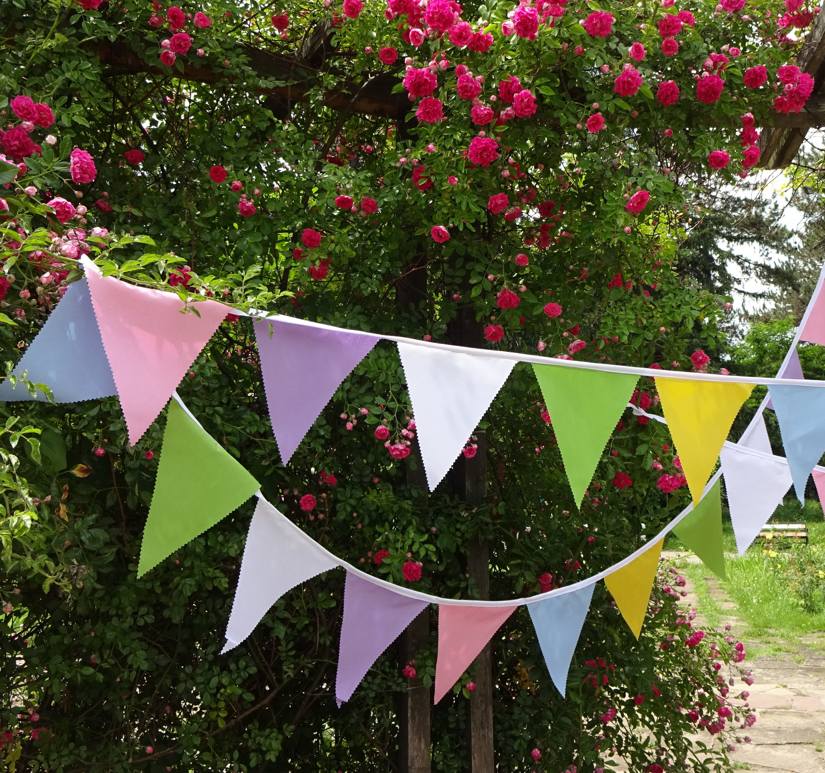 Wedding Banting Banner Flags Garlands Multi Coloured Etsy UK