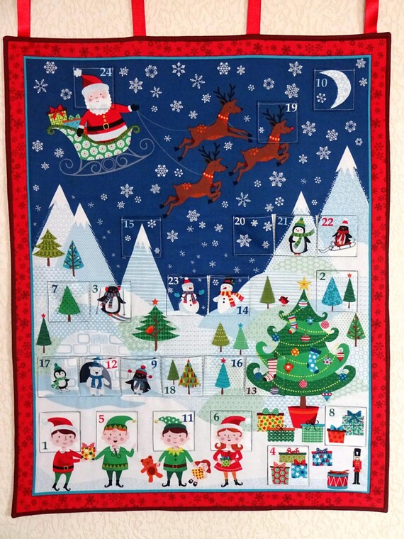 Makower Panneau calendrier de lAvent de No/ël Faites votre propre panneau de lAvent Festive Advent Calendar Panel