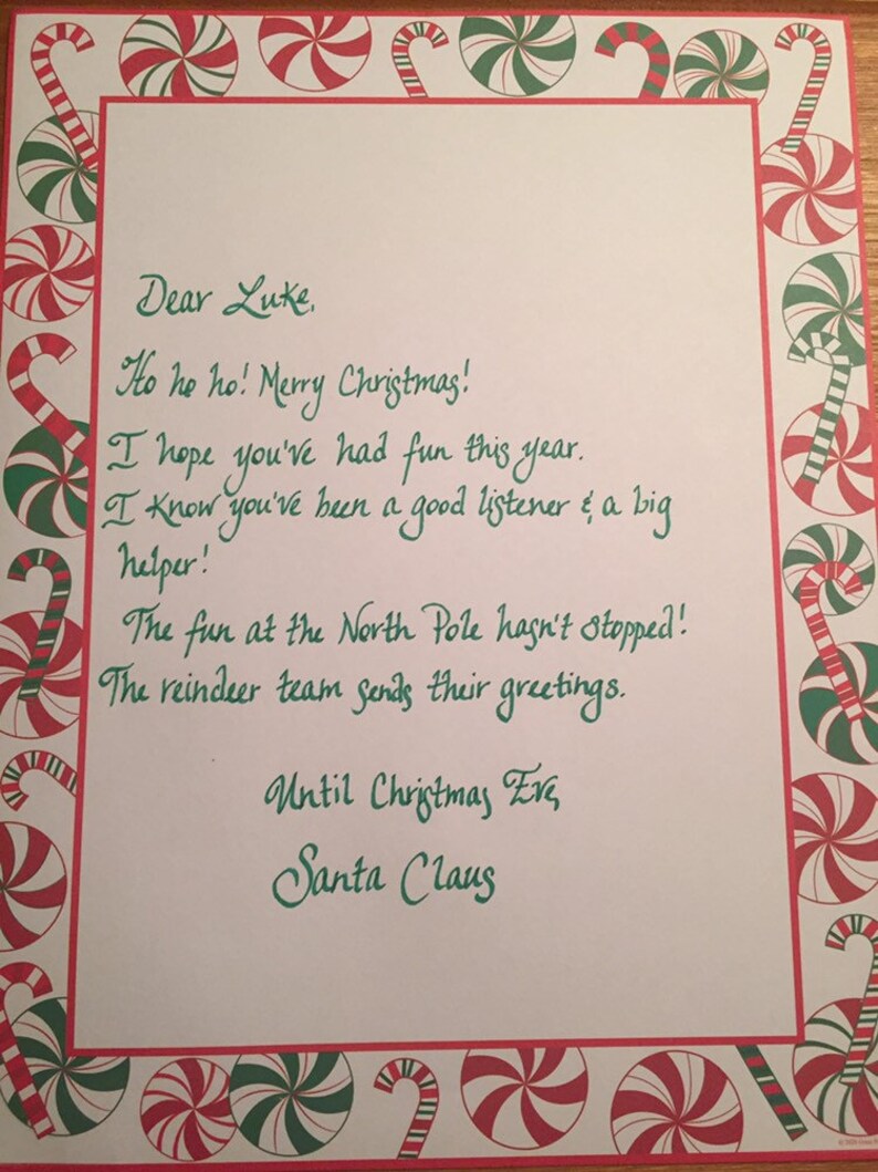 Hand-Written Letters From Santa Customizable For Kids / | Etsy