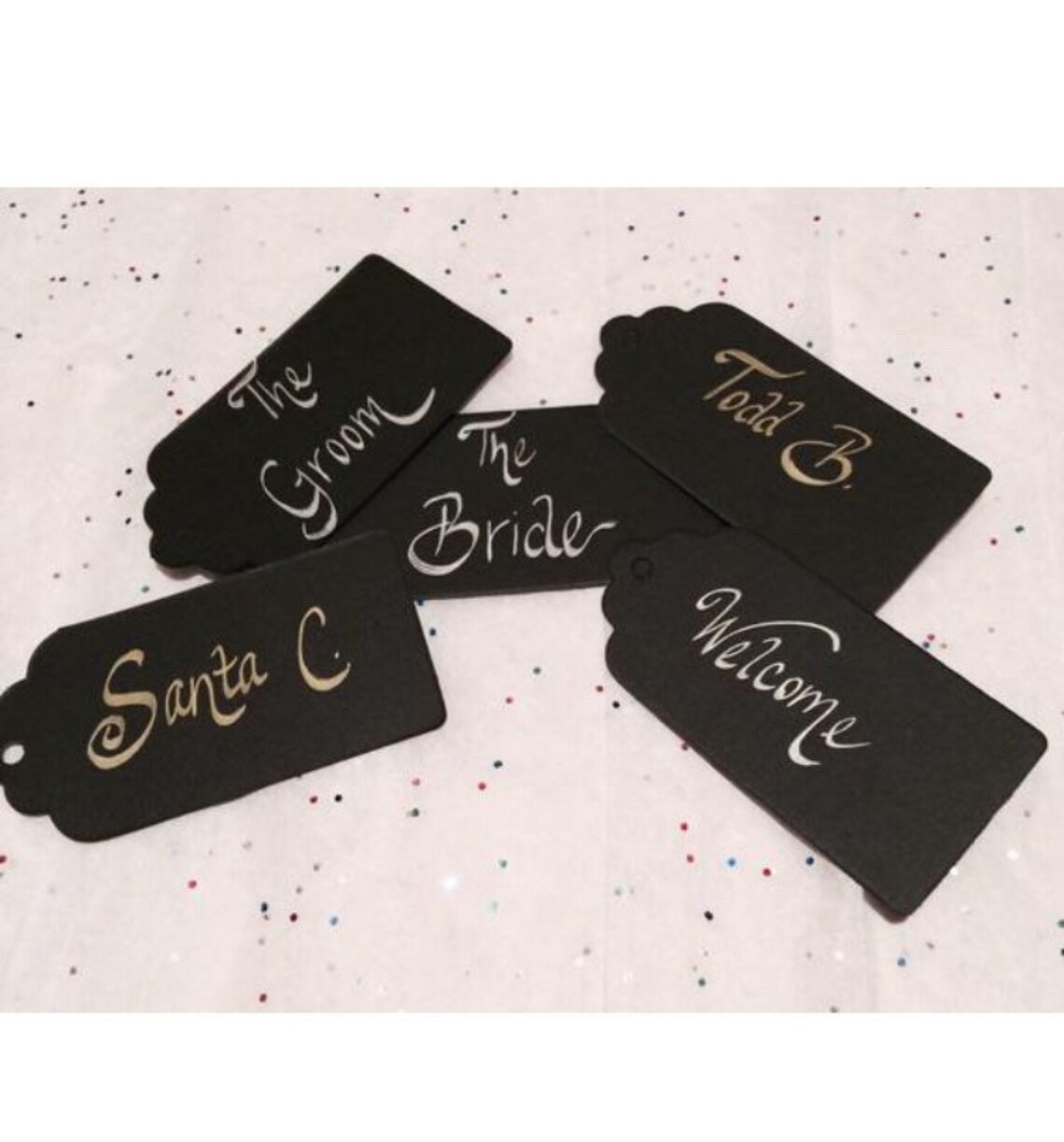 Event Tags in Handwritten Calligraphy Etsy