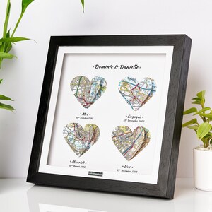 Nous nous sommes rencontrés Nous nous sommes mariés. Cadeau de mariage imprimé carte. Anniversaire de papier. Premier anniversaire. Un an d'existence. Cadeau d'anniversaire mari femme. Femme