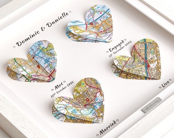 Mappa regalo di nozze / Mappa regalo di anniversario / Mappa regalo per marito / Mappa regalo per moglie / Mappa regalo per sposa / Mappa regalo per sposo / Mappa personalizzata