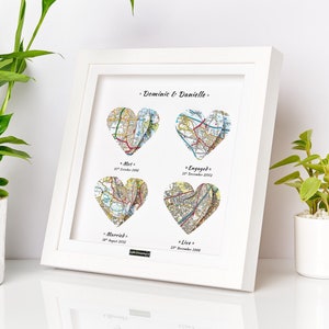 Nous nous sommes rencontrés Nous nous sommes mariés. Cadeau de mariage imprimé carte. Anniversaire de papier. Premier anniversaire. Un an d'existence. Cadeau d'anniversaire mari femme. Femme