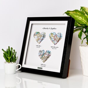 Landkarte Print Geschenk. Hochzeitsgeschenk z. Braut und Bräutigam. Braut & Bräutigam. Zukünftige Frau. Ehemann zu sein. Besonderes Paar. Landkarte Print Geschenk. Personalisiert