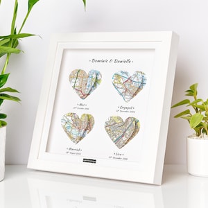 Wir trafen Wir heirateten Wir Leben. Herz Karte Print. Hochzeitsgeschenk. Jubiläumsgeschenk. Verlobungsgeschenk. Jubiläumsgeschenk aus Papier. Paar. Weihnachtsgeschenk