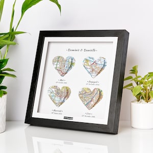 Nous nous sommes rencontrés, nous nous sommes mariés, nous vivons un cadeau. Impression carte coeur Cadeau de mariage Cadeau d'anniversaire Cadeau de fiançailles - Cadeau d'anniversaire en papier. Pour mari Pour femme