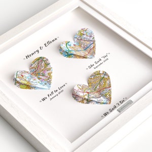 Mappe di cristallo per il 15° anniversario, regalo con cornice in legno massello - Mappe di carta personalizzate, idee regalo per il 15° anniversario di matrimonio