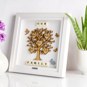 Handcrafted Family Legacy Frame - Personalized Wooden Tree for Cherished Memories | Unique Christmas Gift for Families - Personalised Gifts