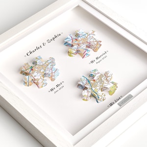 Nous nous sommes rencontrés, nous nous sommes mariés, cadeau de mariage imprimé carte. 1 an d'anniversaire papier.  Premier anniversaire. Un an d'anniversaire pour son mari. Pour femme. Pour eux