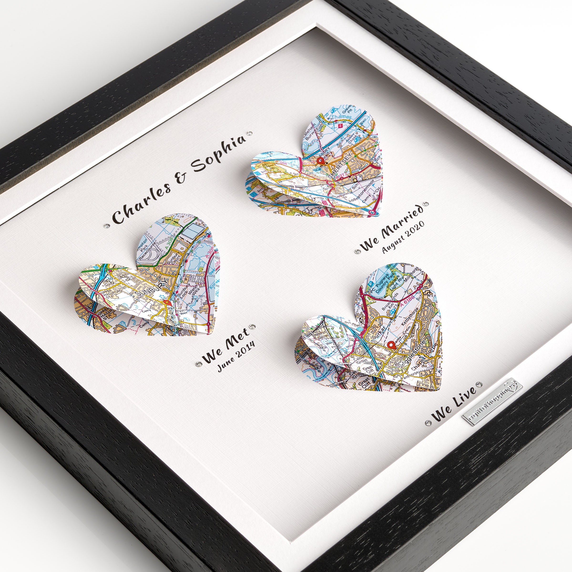 wedding gift ideas uk sentimental wedding gifts for wife PRINT we met we engaged we married ...