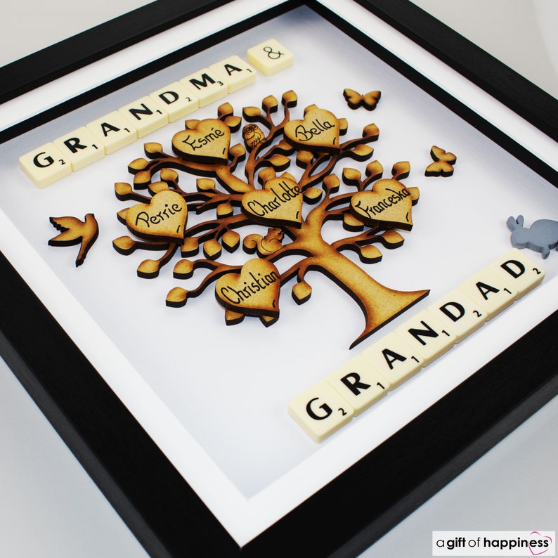 GRANDCHILDREN FAMILY TREE Gift for Grandma. Persoanlised Etsy
