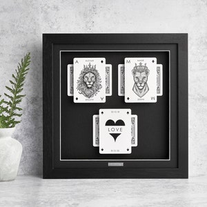 Cartes à imprimer personnalisées Cadeau pour la Saint-Valentin Partenaire, Anniversaire de petit ami, petite amie, Cadeaux de carte personnalisée, Cartes à jouer personnalisées