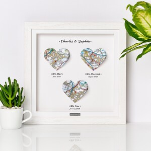 Nous nous sommes rencontrés, nous nous sommes mariés, nous vivons. Impression de carte cardiaque. Cadeau de mariage. Cadeau d'anniversaire. Cadeau de fiançailles. Cadeau d'anniversaire en papier. Couples. Le jour de Noël