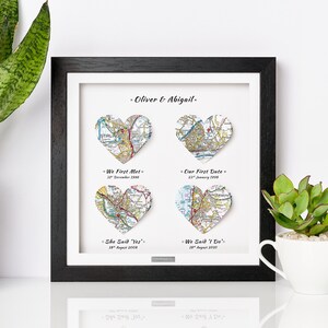 We met We married We Live. Heart Map Print. Wedding Gift. Anniversary Gift. Engagement gift. Paper Anniversary gift. First Anniversary xmas image 6