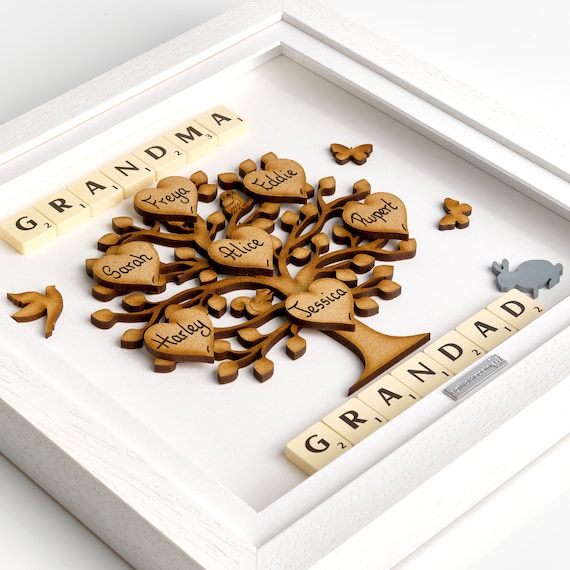Personalized GrandKids Name Christmas Elk Pendant Custom Family Name Wooden  Tree Decor Gift for Grandma Grandpa - AliExpress