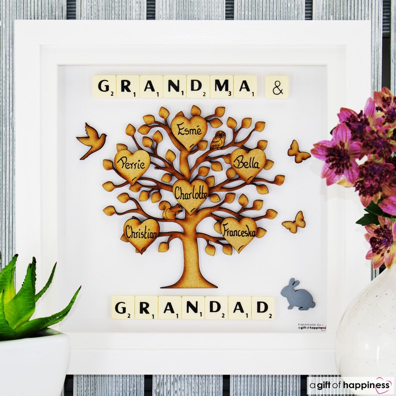 Download Grandma & Grandad FAMILY TREE GRANDCHILDREN names Scrabble ...