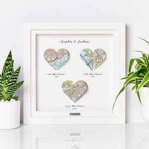 CADEAUX de carte pour petite amie, cadre de cartes PERSONNALISÉ. Saint Valentin ou cadeau d'anniversaire de rencontre, occasions de carte encadrée de coeur d'amour