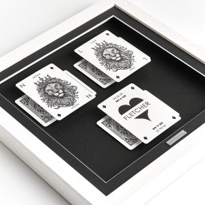 Regalo dallo sposo allo sposo il giorno delle nozze, cornice regalo personalizzata per carte da gioco Mr & Mr, Re Leone, matrimonio tra persone dello stesso sesso, matrimonio gay