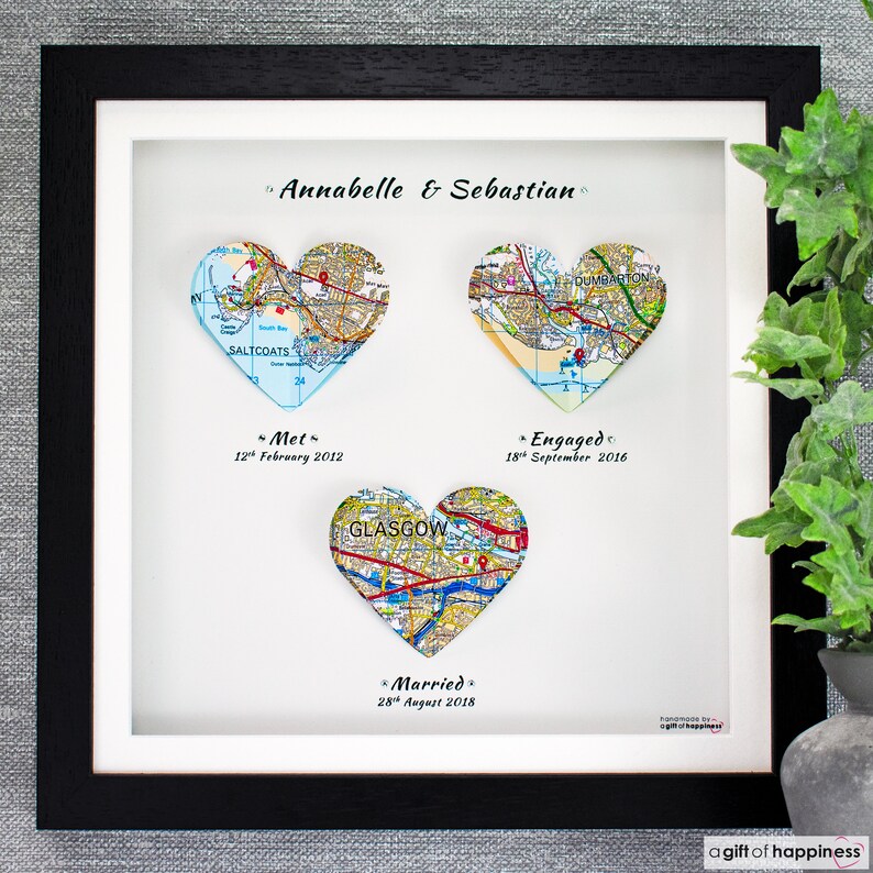One year anniversary Couple We MET we MARRIED Map Print Wedding Gift First Anniversary Husband wife anniversary gift Paper Anniversary