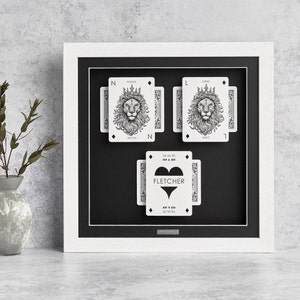 Mr and Mr personalisierte Kunst Geschenkrahmen von A Gift of Happiness - Gay LGBTQ + Peraonalized Playing Card Art 3D Print